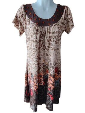 Shana K Floral Artsy Printed Tunic Dress Size S